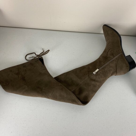 Marc Fisher Over the Knee Boots Suede Brown Pointed Toes Womens 8 - Picture 2 of 8